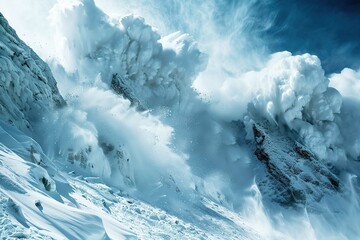 Avalanche, natural disaster 