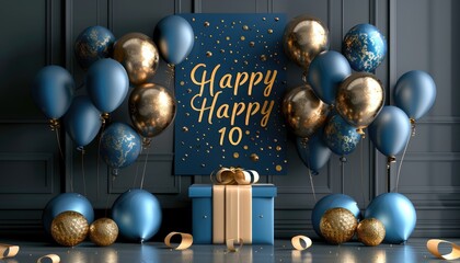 Word text with holiday 10, birthday child, celebrating special occasions with festive greetings, joyous wishes, and vibrant decorations for memorable festivities and joyful gatherings with baby.