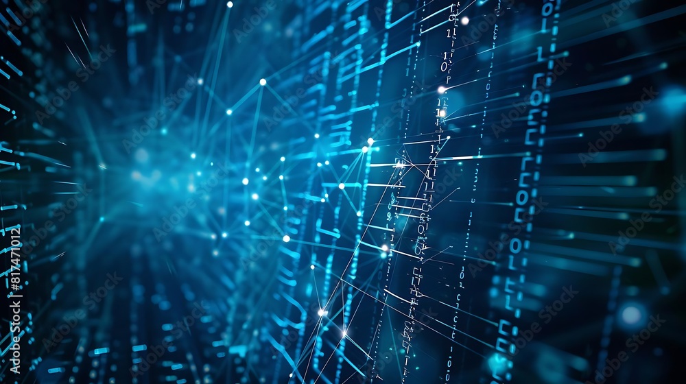 Poster abstract internet background with digital data transfer and connections