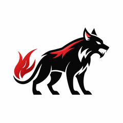           Minimalist Fierce hyena logo vector illustration.
