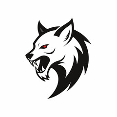           Minimalist Fierce hyena logo vector illustration.
