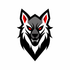           Minimalist Fierce hyena logo vector illustration.
