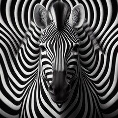 Black and White Zebra Illustration