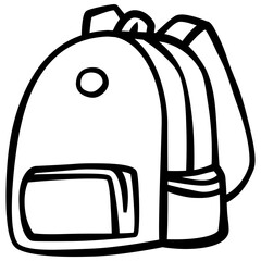Backpack doodle handdrawn