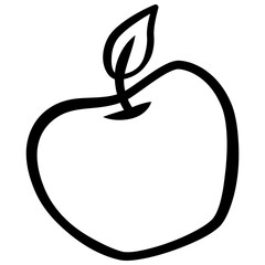 Apple fruit doodle handdrawn