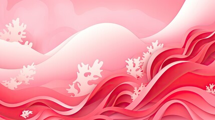 wavy background with paper cut style