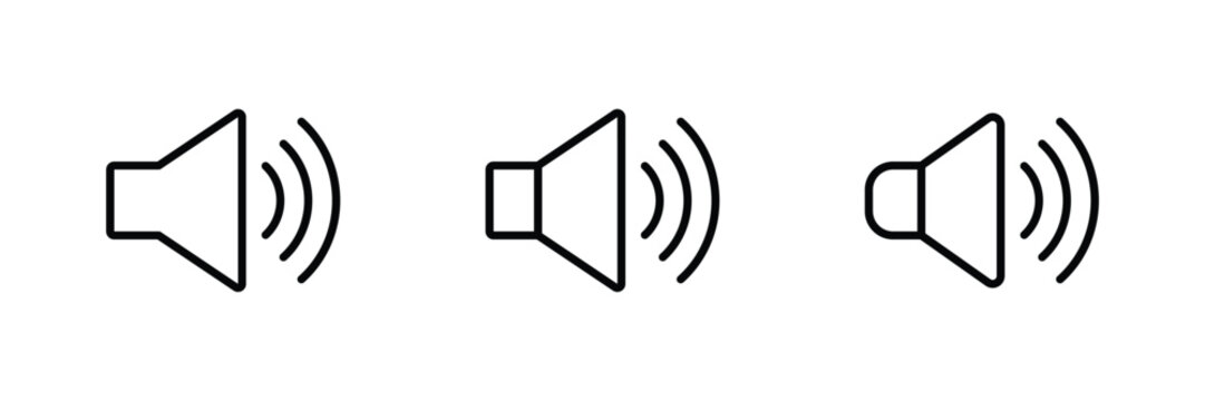 Speaker vector icon set. volume symbol vector	
