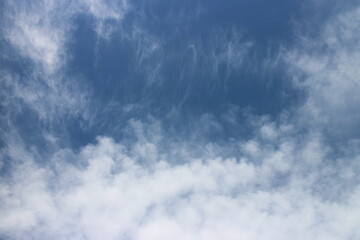 blue sky with white, soft clouds