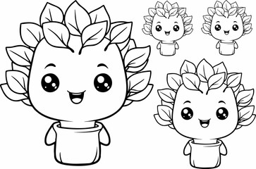 hedgehog and apples tree