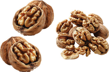walnut isolated on white background