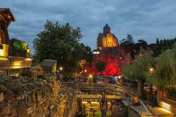 Historical center of old Tbilisi, sulphur baths and Juma mosque,Tbilisi, Georgia © Tatiana Kashko
