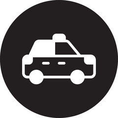 taxi glyph icon