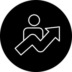 Growth block icon vector