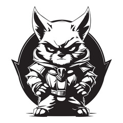Guardians of the Night Bat Soldier Mascot Fashion Statement