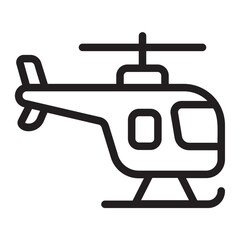 helicopter line icon