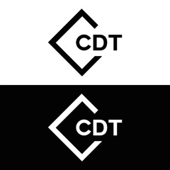 CDT logo. C D T design. White CDT letter. CDT, C D T letter logo design. C D T letter logo design in FIVE, FOUR, THREE, style. letter logo set in one artboard. C D T letter logo vector design.