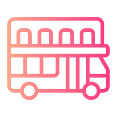 tourist bus gradient icon