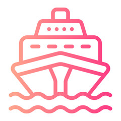 yacht gradient icon