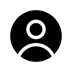 User icon in flat style, Person icon, User icon for web site, User icon vector illustration, white background