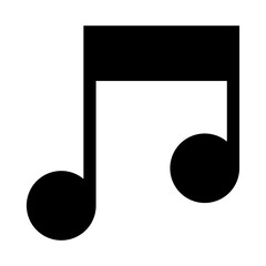 Music note or eight note flat icon for apps and websites