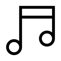 Music note or eight note flat icon for apps and websites