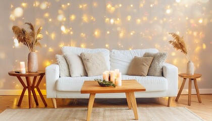 Contemporary Elegance: Minimalist Beige Living Room Interior Design