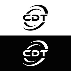CDT logo. C D T design. White CDT letter. CDT, C D T letter logo design. C D T letter logo design in FIVE, FOUR, THREE, style. letter logo set in one artboard. C D T letter logo vector design.