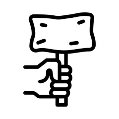 5 placard line icon illustration vector graphic.eps