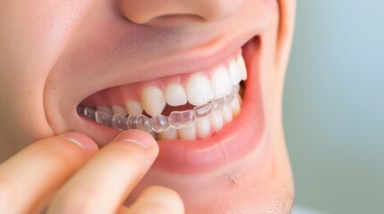 Fototapeta premium Aligning his way towards a confident, radiant smile.