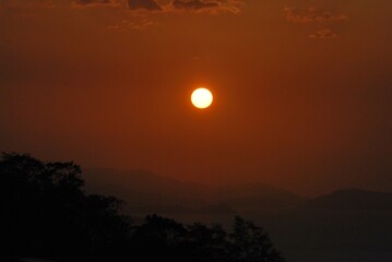 Espectacular atardecer en el Parque Nacional Mochima Estado Sucre,Venezuela.