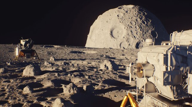 Moon colony: humanity's bold leap into space.