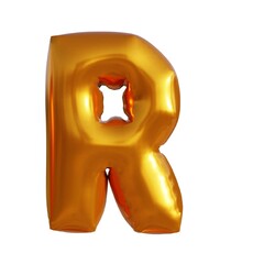 3d illustration gold effect letters