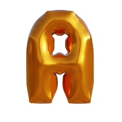 3d illustration gold effect letters
