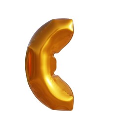 3d illustration gold effect letters