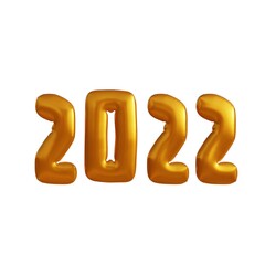 3d illustration of gold effect numbers