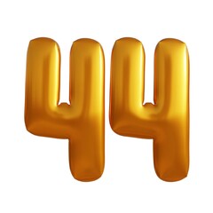 3d illustration of gold effect numbers