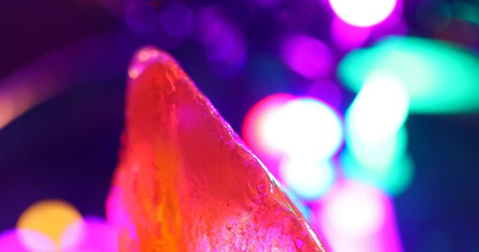 Raw Diamond in color lights