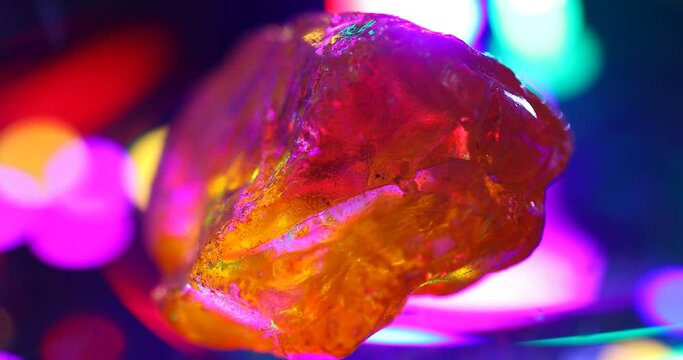 Raw Diamond in color lights