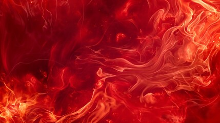 A fiery red background with dynamic, swirling flames, conveying power and passion. 32k, full ultra HD, high resolution