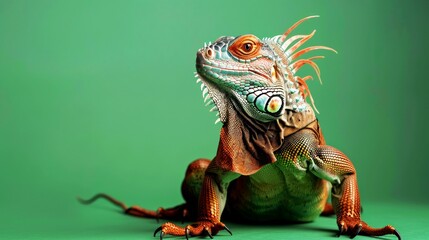Obraz premium portrait pet, dog, cat, chameleon, iguana on clean background