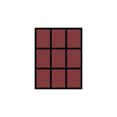chocolate icon vector template design flat and simple