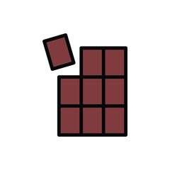 chocolate icon vector template design flat and simple