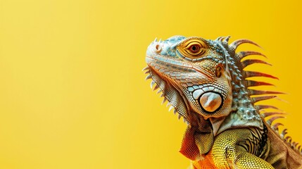 Fototapeta premium portrait pet, dog, cat, chameleon, iguana on clean background