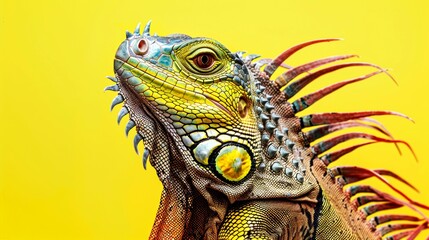 Fototapeta premium portrait pet, dog, cat, chameleon, iguana on clean background