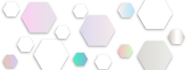 Vector technology luxury colorful hexagonal background vector illustration. Futuristic banner with technology blue hexagons and shiny lights. Design for banner, template, technology, science, medical
