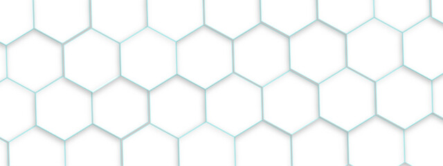 Abstract white hexagonal geometric background with shadow. Luxury White 3D futuristic honeycomb mosaic white background. Abstract white lines background. Vector Illustration.
