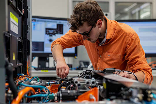 Research and development engineer designing next-generation electric powertrains.