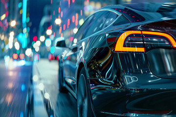 Fototapeta premium The EV industry experiences rapid growth and technological advancements.