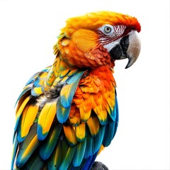 Fototapeta premium close up parrot bird on white background