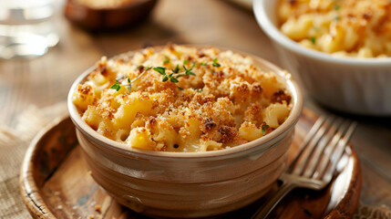 A classic and comforting bowl of macaroni and cheese